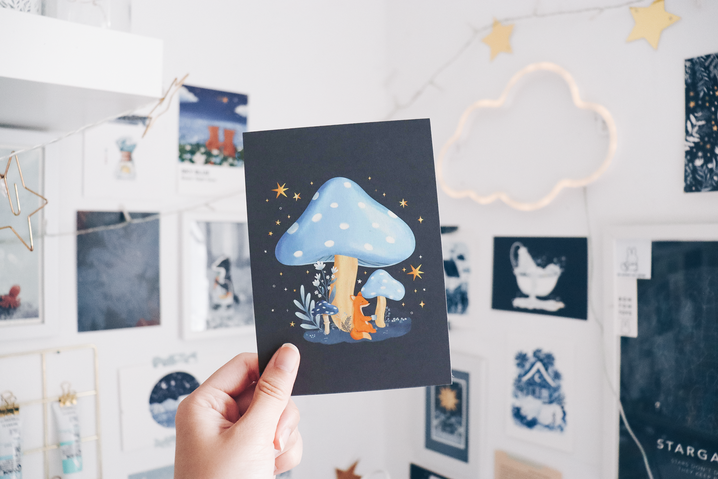 Postcard - Mushroom Fox