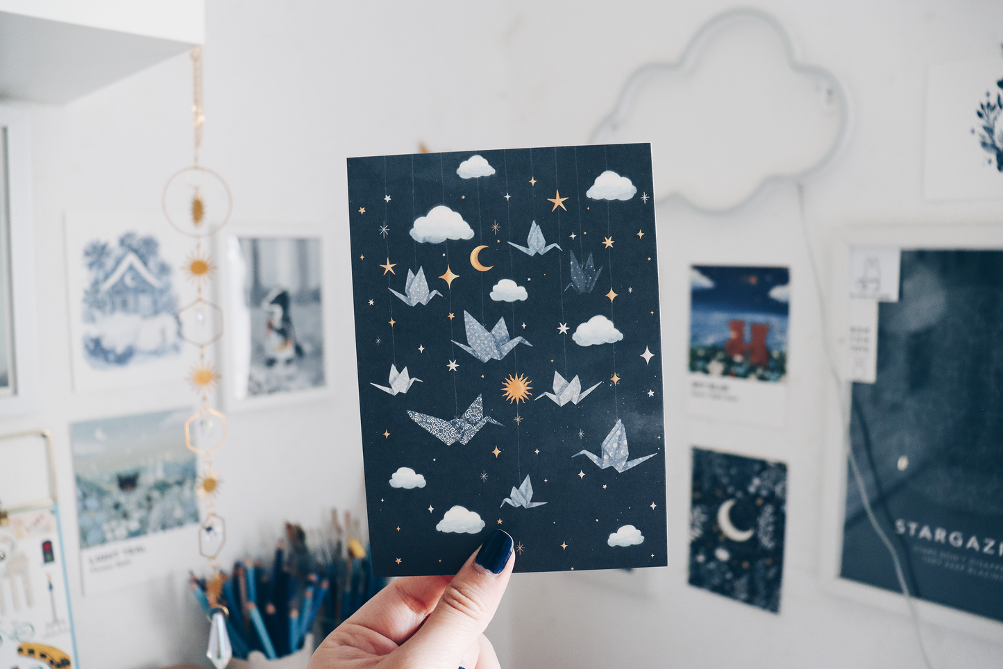Postcard - Paper Cranes