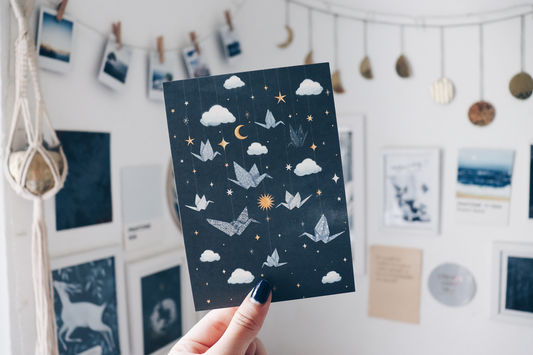 Postcard - Paper Cranes