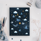 Postcard - Paper Cranes