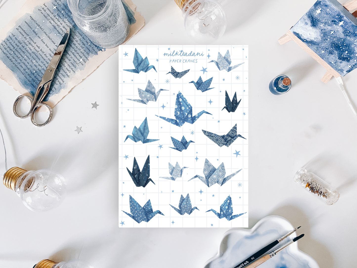 Sticker Sheet - Paper Cranes