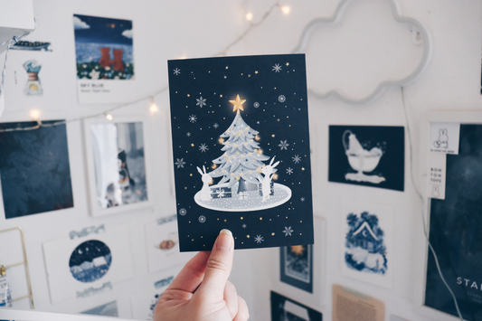 Postcard - Christmas Tree with bunnies