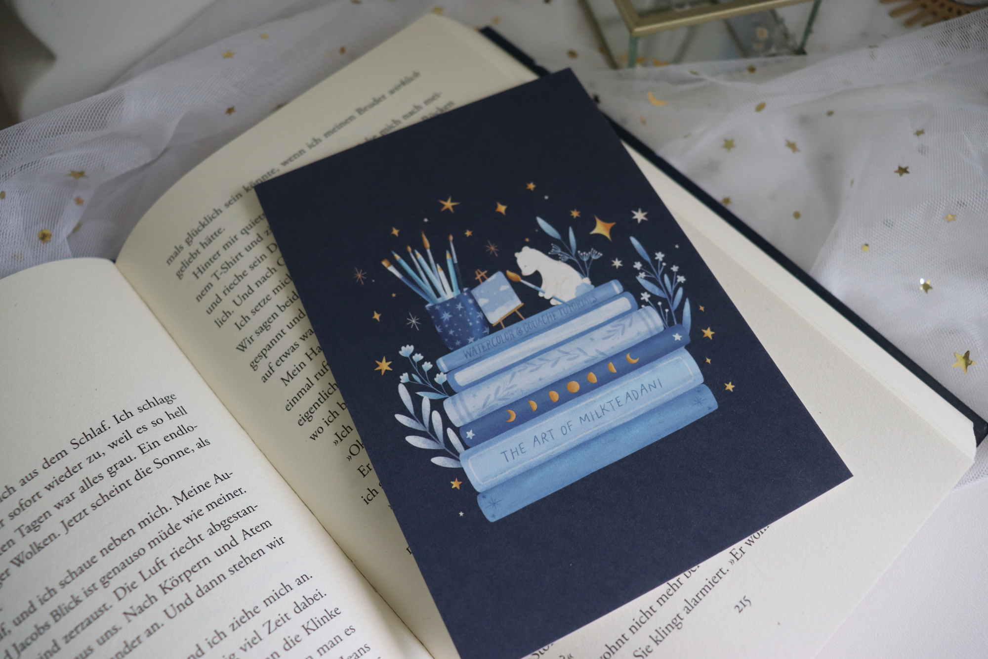 Postcard - Bookish Bear