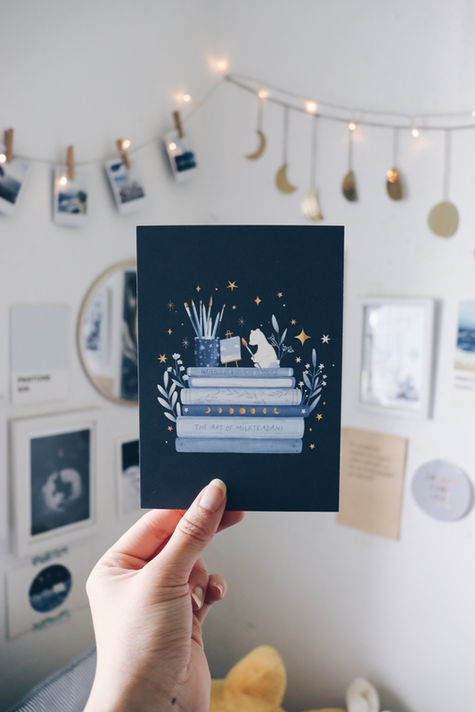 Postcard - Bookish Bear