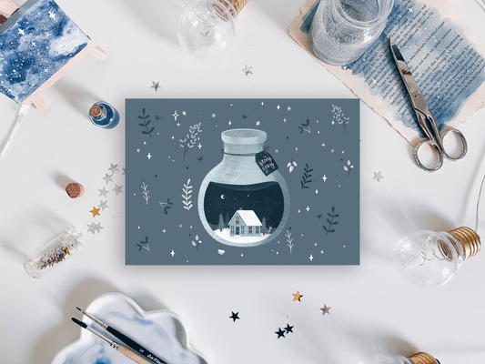 Postcard - Winter Bottle