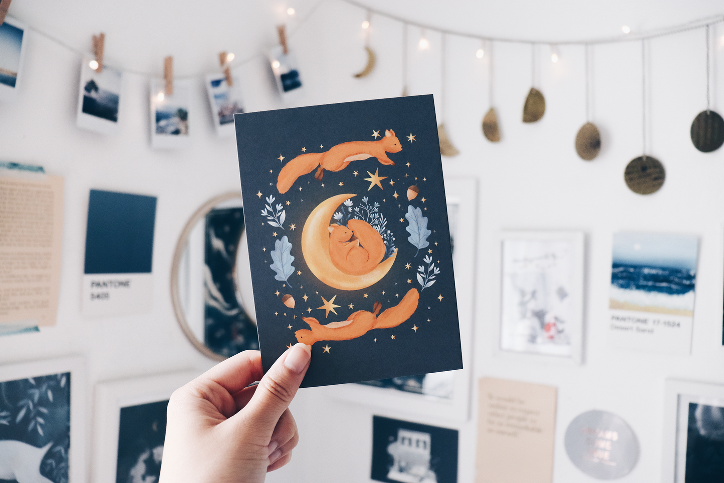 Postcard - Moon Squirrel