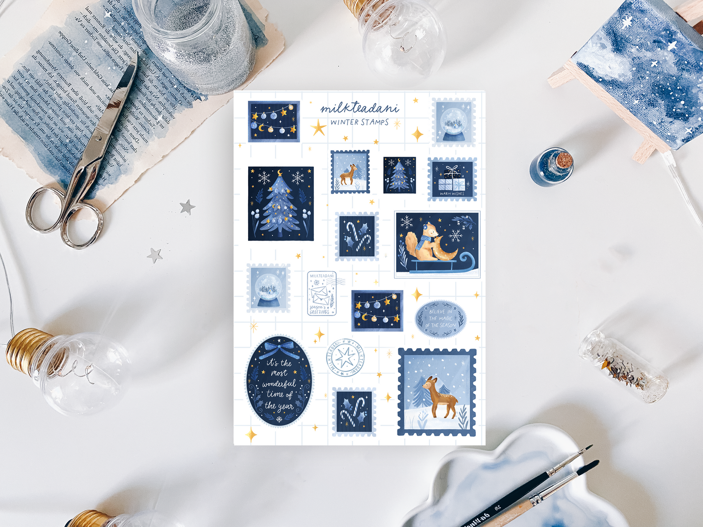 Sticker Sheet - Winter Stamps