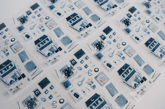 Clear Vinyl Sticker Sheet - Starry Art Supplies and Stationery