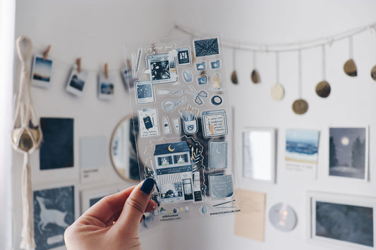 Clear Vinyl Sticker Sheet - Starry Art Supplies and Stationery