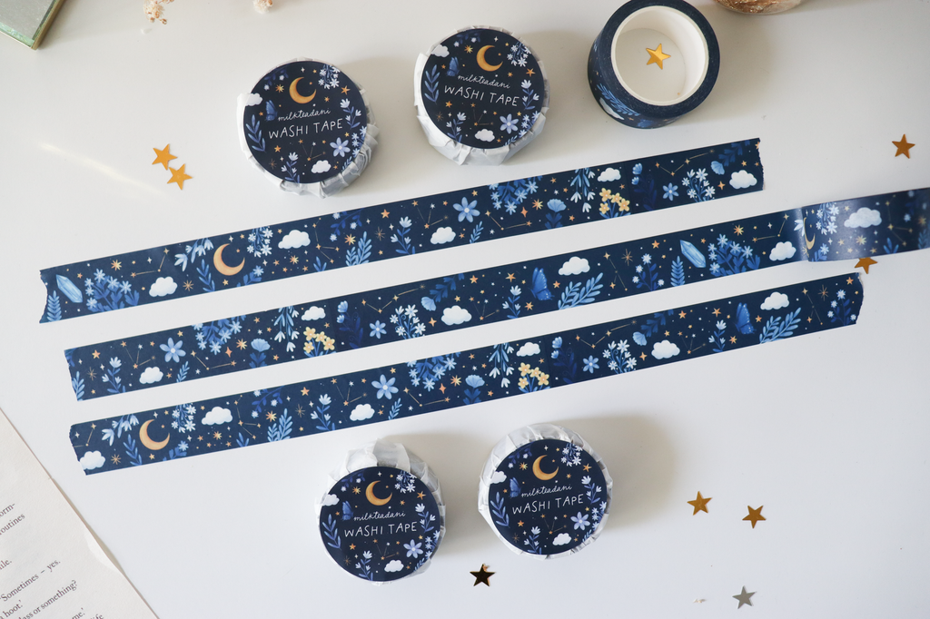 Washi Tape - 20MM Night Florals