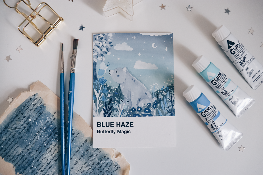 Gouache Art Prints - Dream Bears