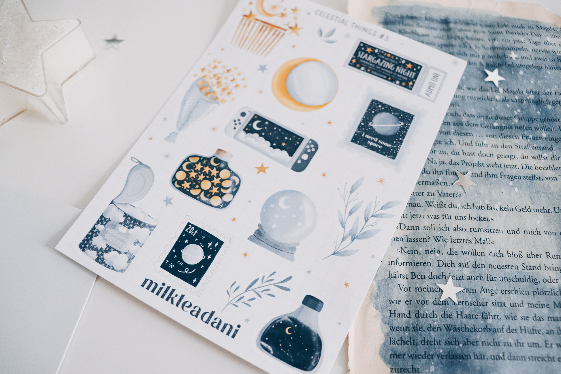 Galaxy Stickersheet Bullet Journal Universe Stickers, Cute Space Sticker, Celestial  Stickers, Stars Moons and Planets Scrapbook -  Sweden