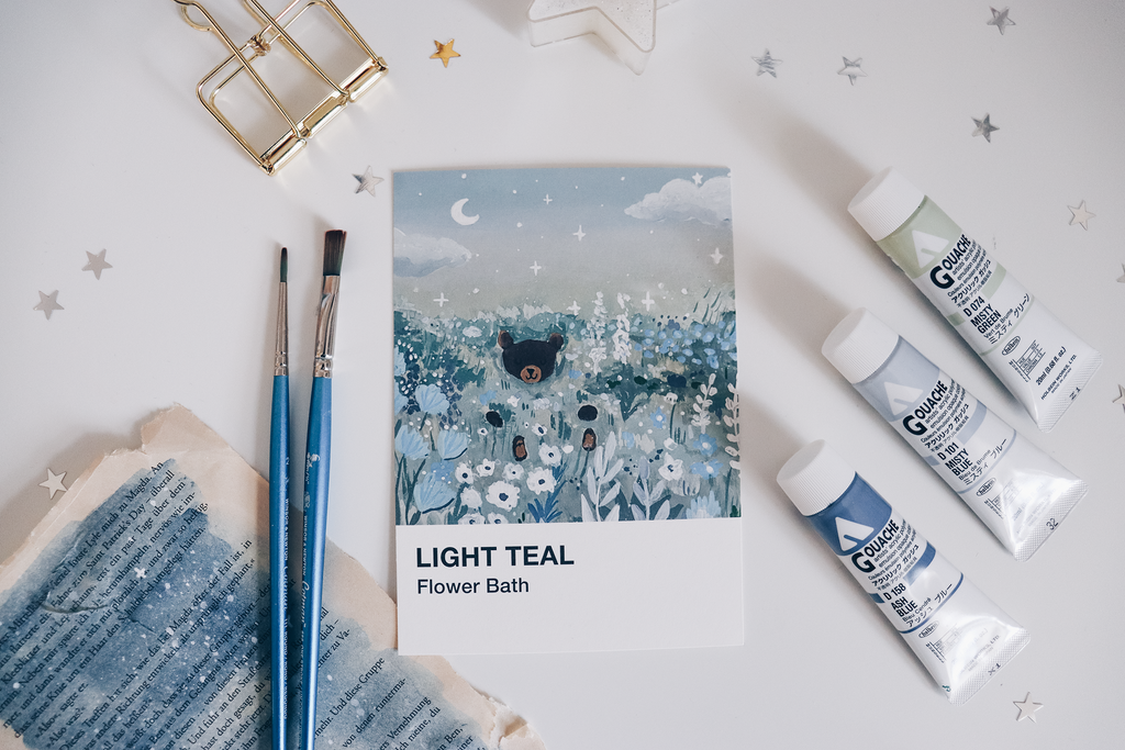 Gouache Art Prints - Dream Bears