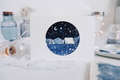 Postcard - Watercolor Camping Galaxy Skies