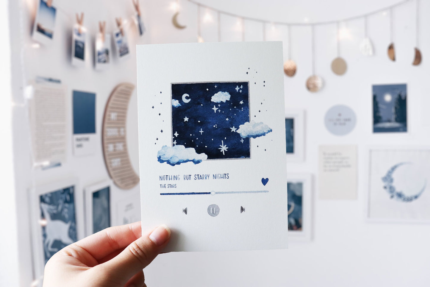 Postcard - Watercolor Nothing but Starry Night