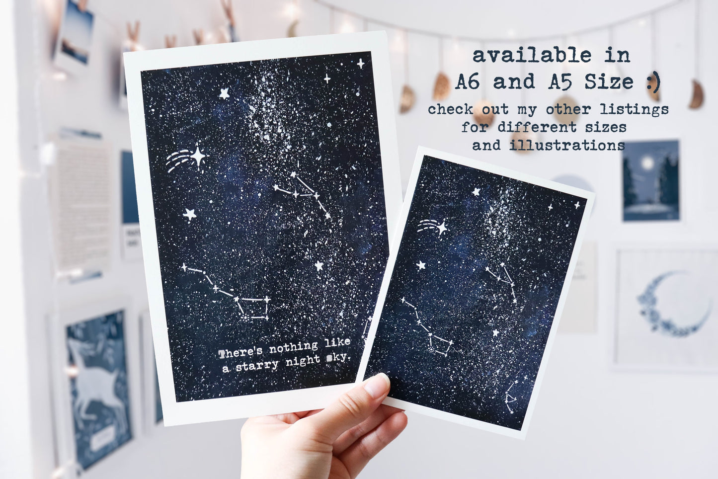 Postcard - Watercolor Galaxy Skies