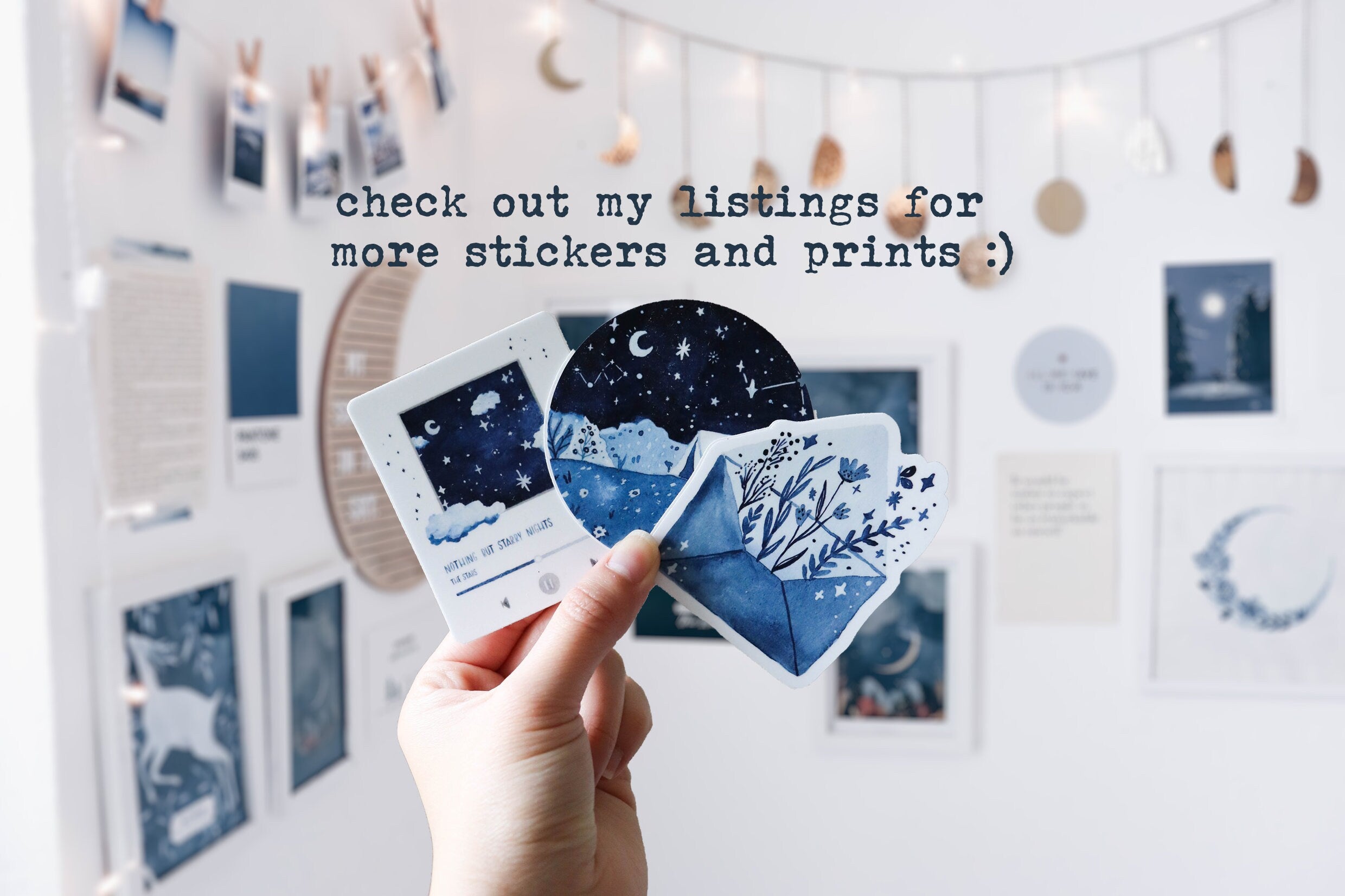 Sticker - Watercolor Moon
