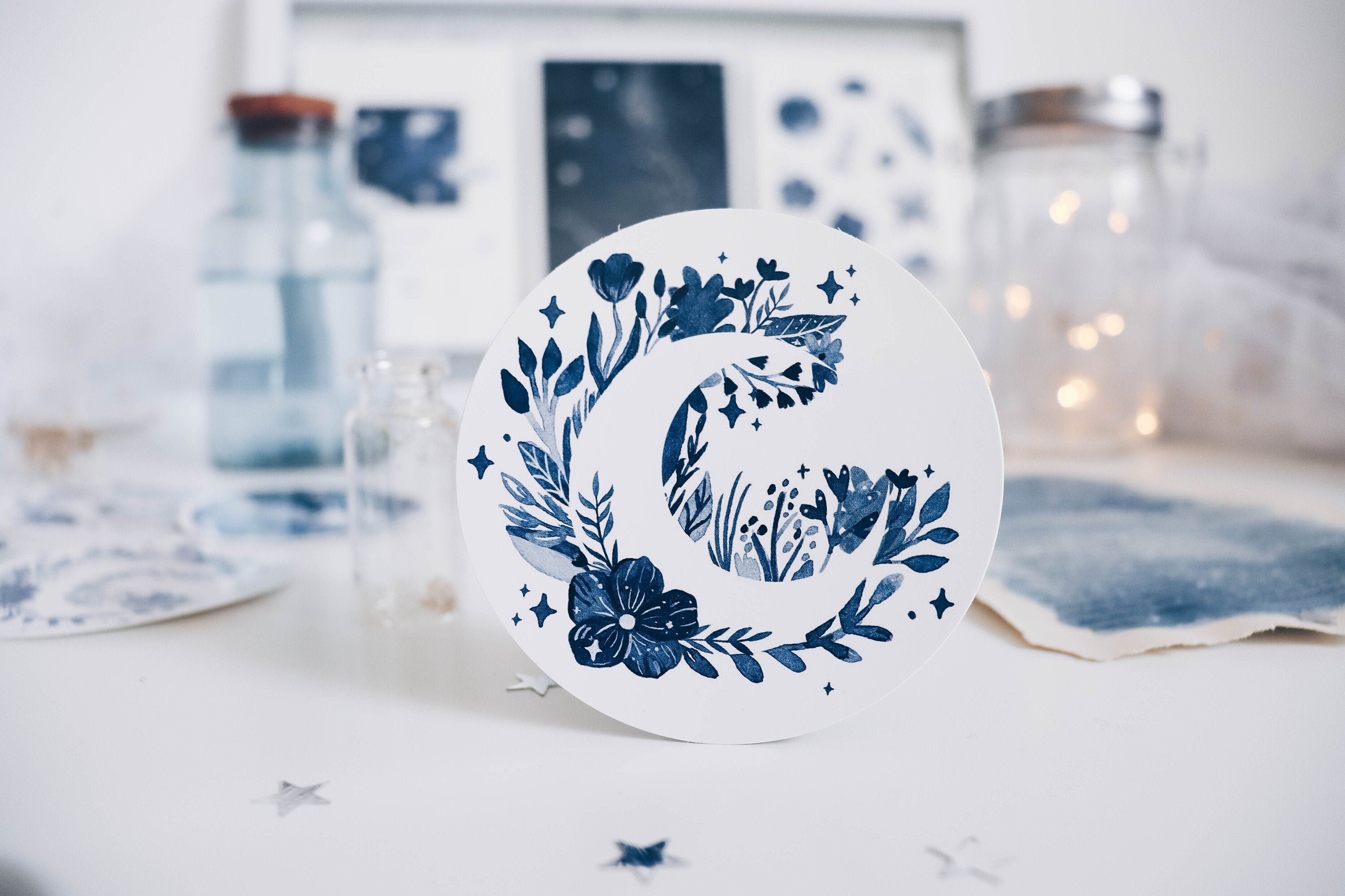 Sticker - Watercolor Moon