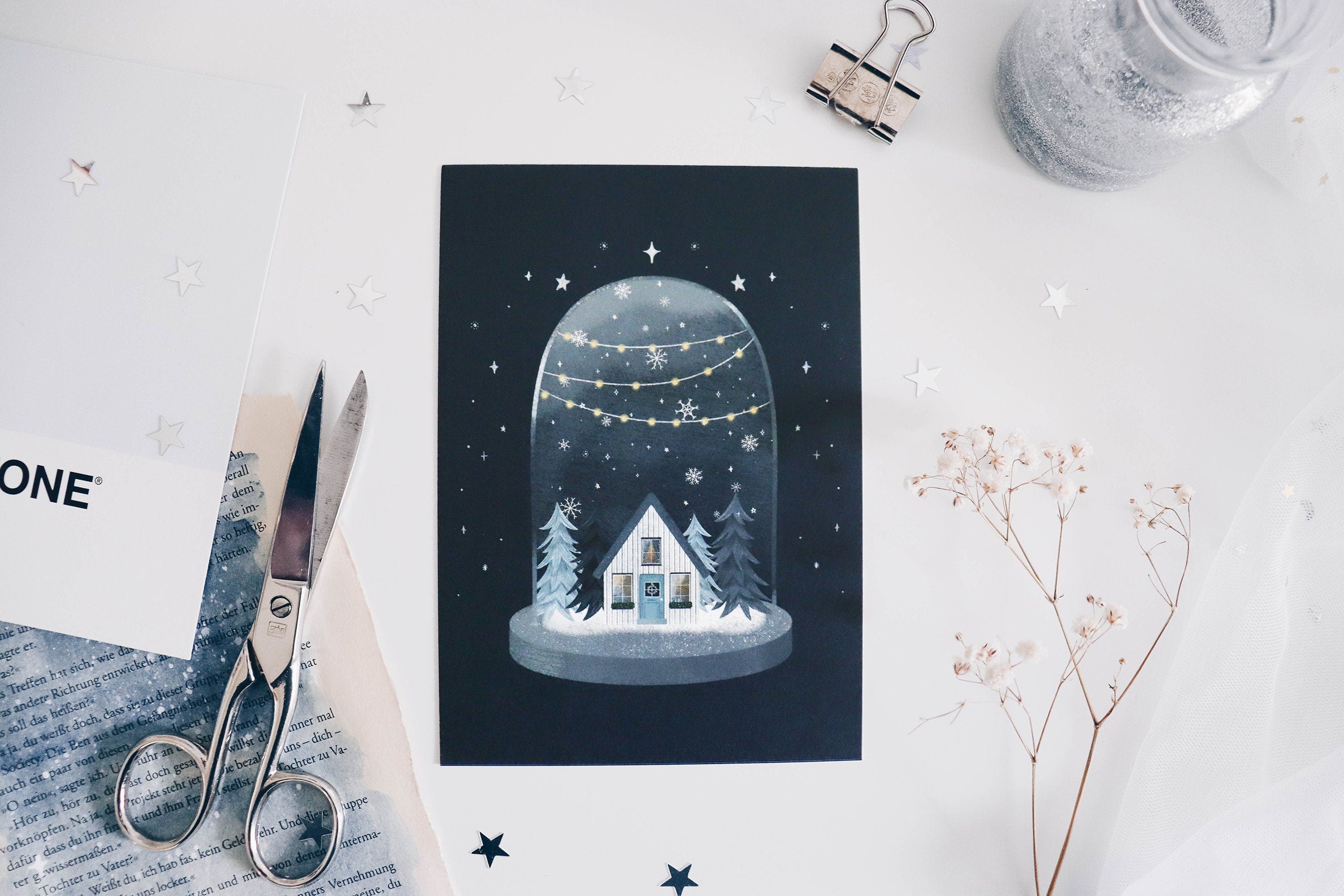 Postcard - Winter Snowglobe