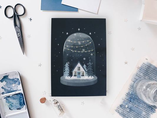 Postcard - Winter Snowglobe