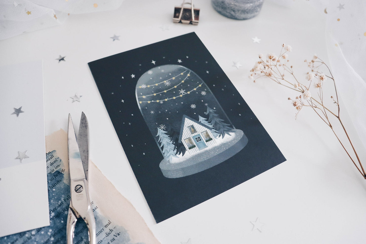 Postcard - Winter Snowglobe