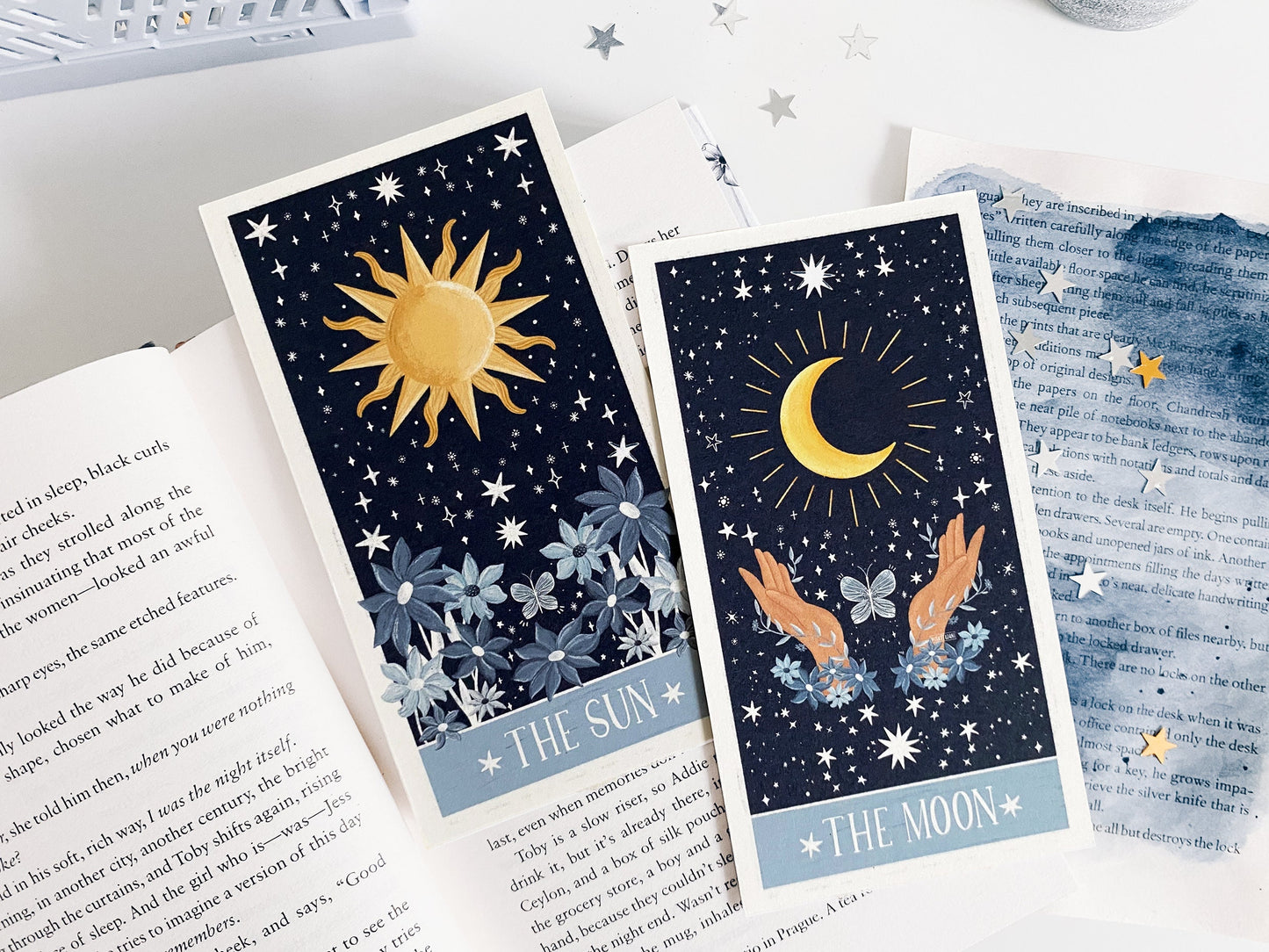 Bookmark - Tarot Card Moon and Sun
