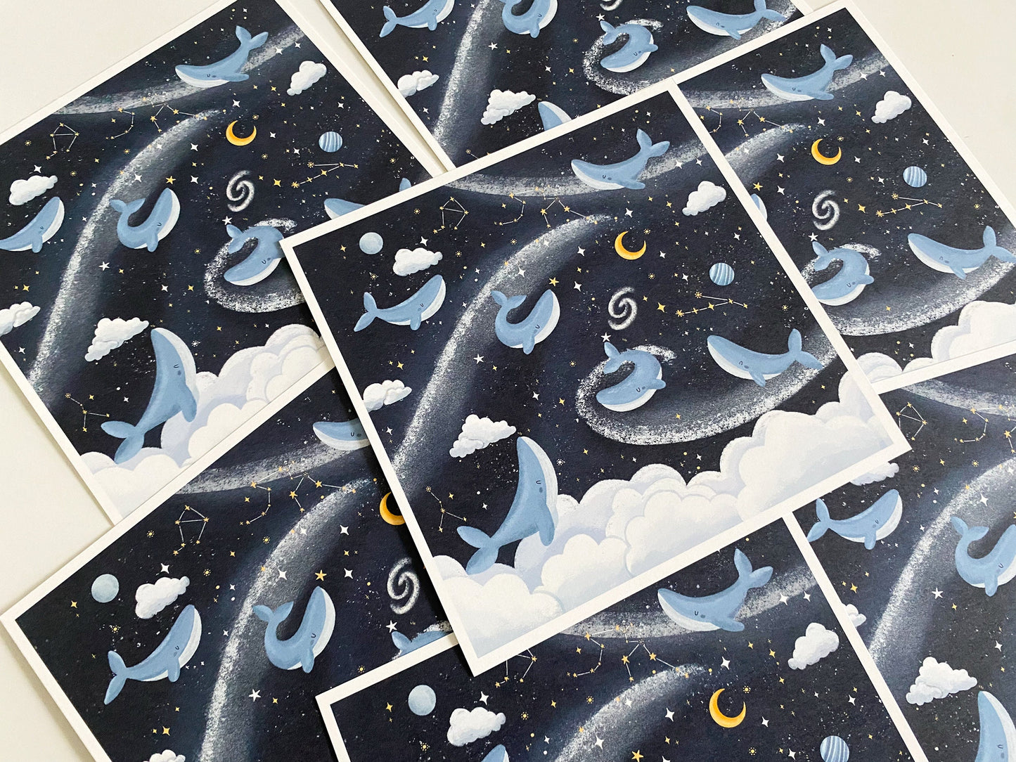 Art Print - Starry Night Whales