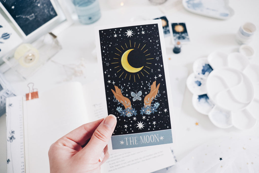 Bookmark - Tarot Card Moon and Sun