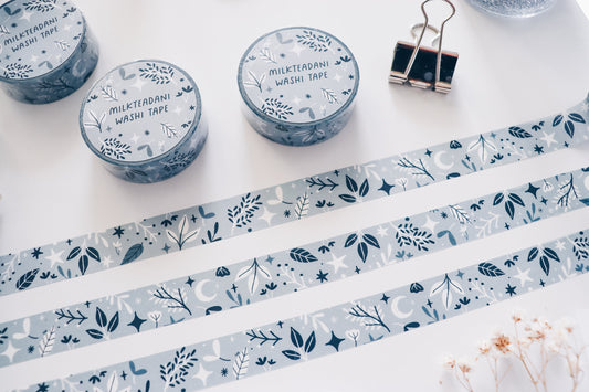 Washi Tape - 15MM Light Blue Florals