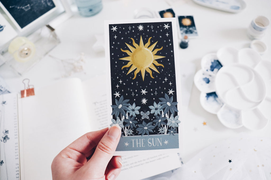 Bookmark - Tarot Card Moon and Sun
