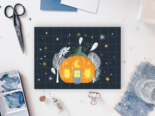 Postcard - Pumpkin House