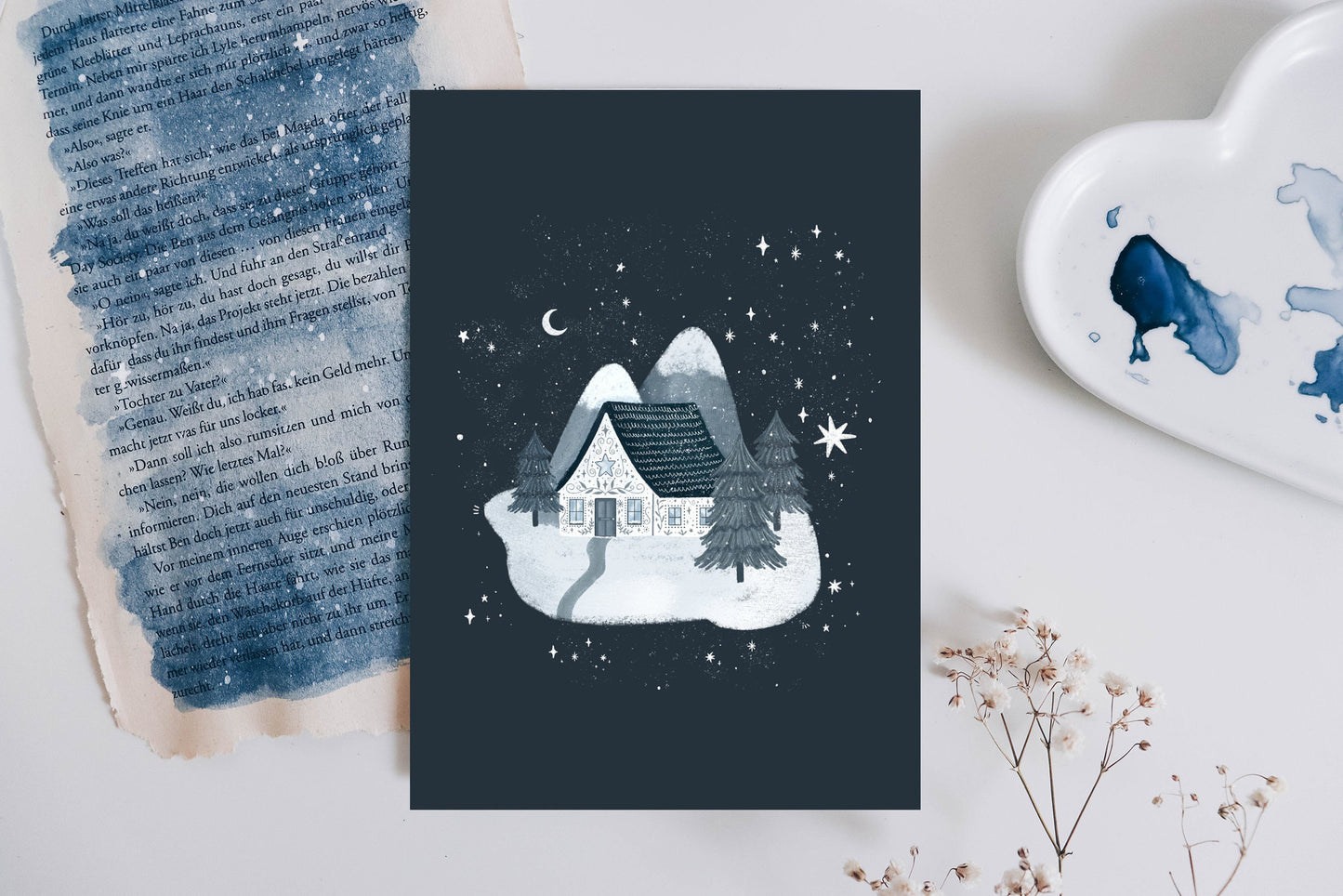 Postcard - Cozy Winter Wonderland Cottage