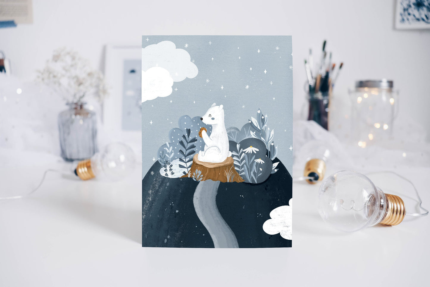 Postcard - Bear in the Woods