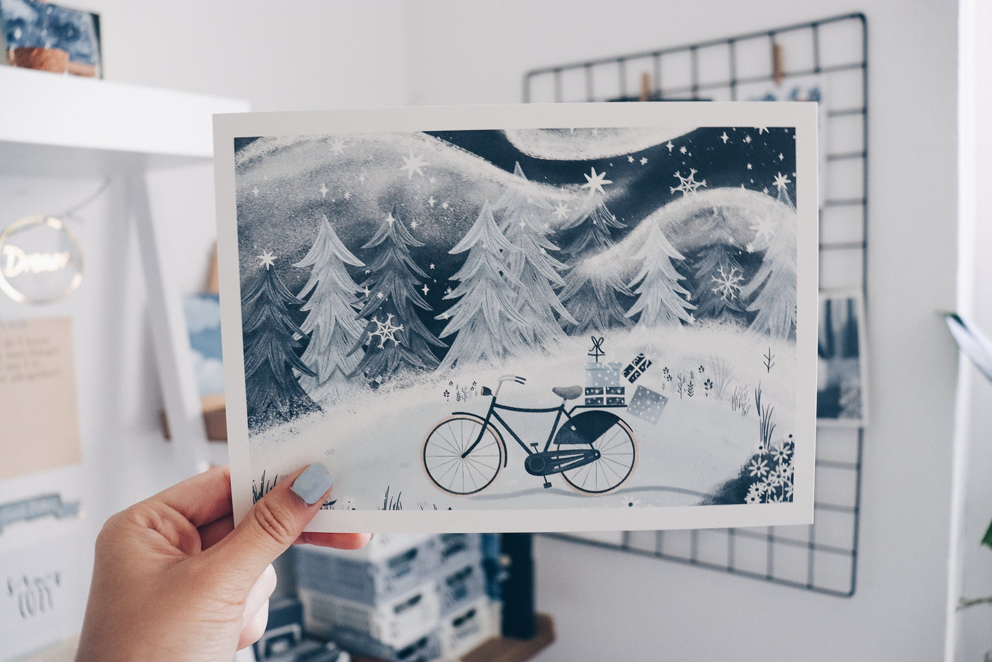 Art Print - Winter Wonderland Bike Ride