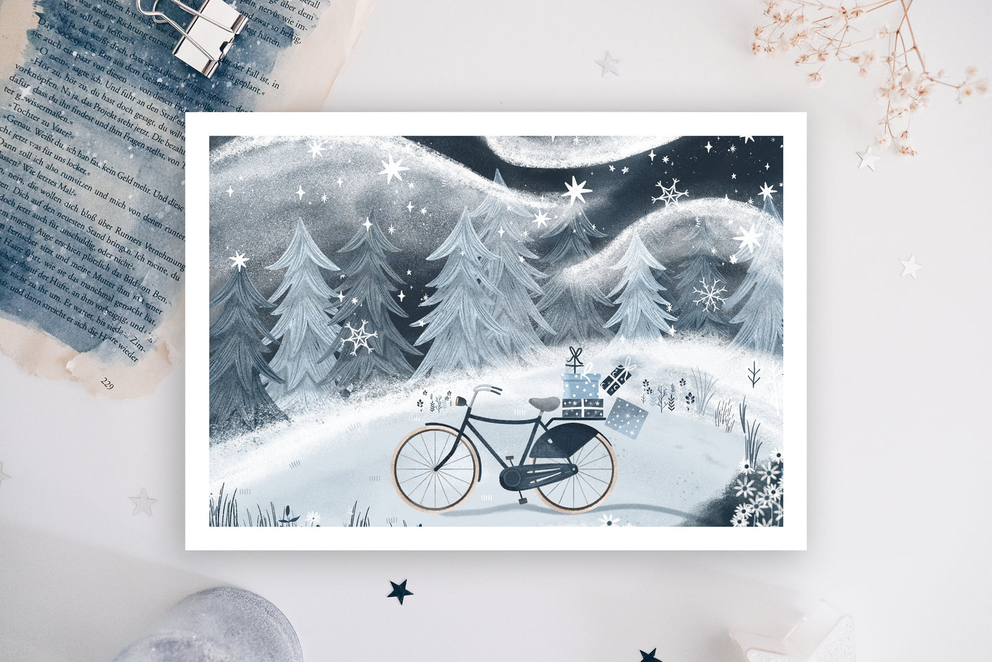 Art Print - Winter Wonderland Bike Ride