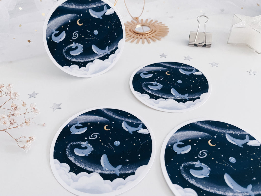 Sticker - Round Whale Sky