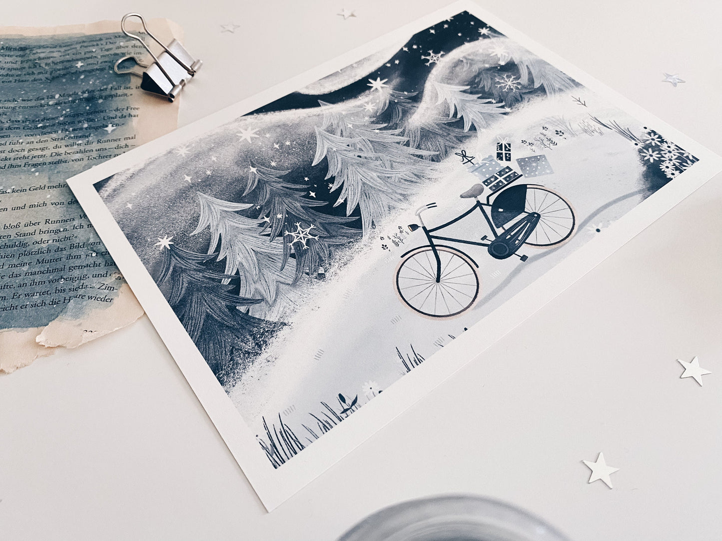 Art Print - Winter Wonderland Bike Ride