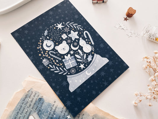 Greeting Card - Globe Winter Things