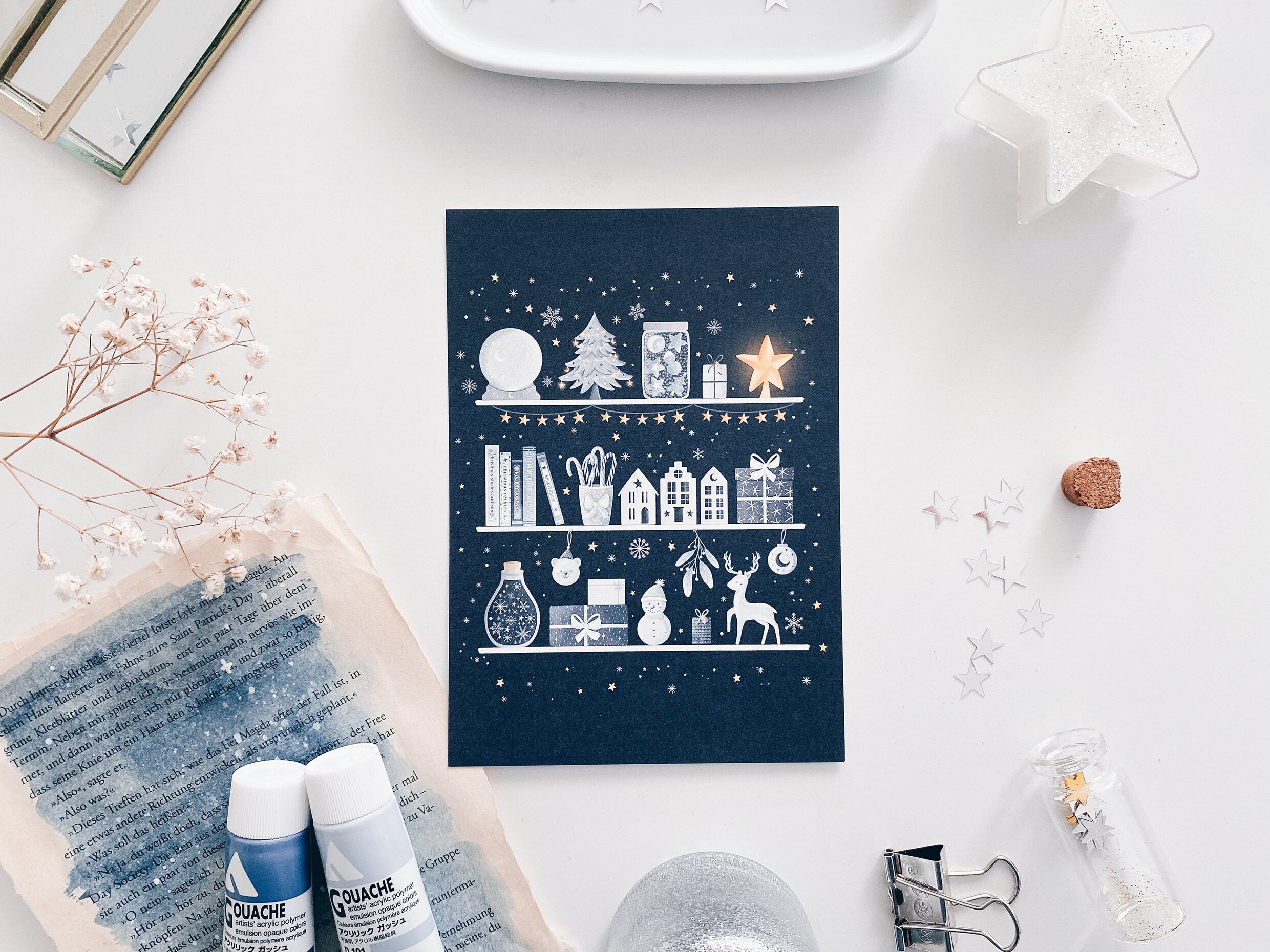 Greeting Card - Winter Shelves