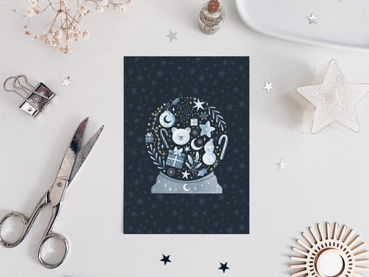 Greeting Card - Globe Winter Things