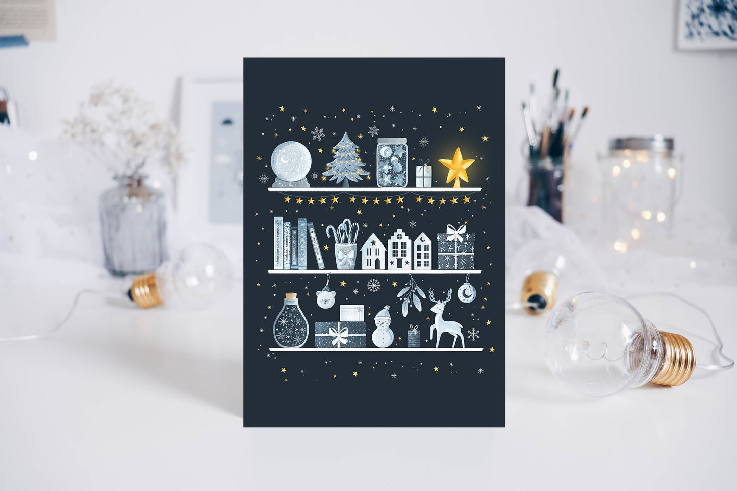 Greeting Card - Holiday Shelves