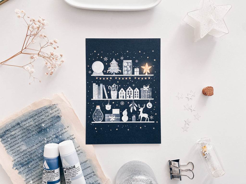 Greeting Card - Winter Shelves