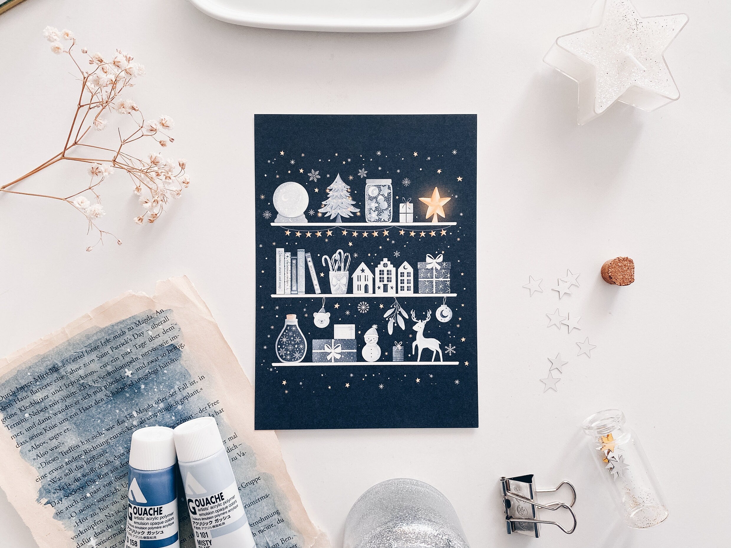 Greeting Card - Winter Shelves